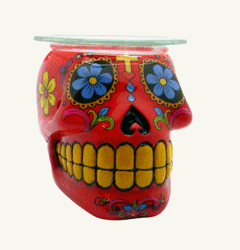RED DAY OF THE DEAD OIL BURNER